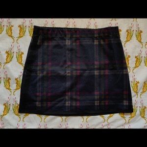 Black plaid mini skirt